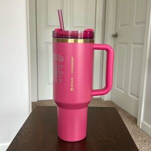 NEW STANLEY + STARBUCKS Pink Tumbler 40 FL OZ
